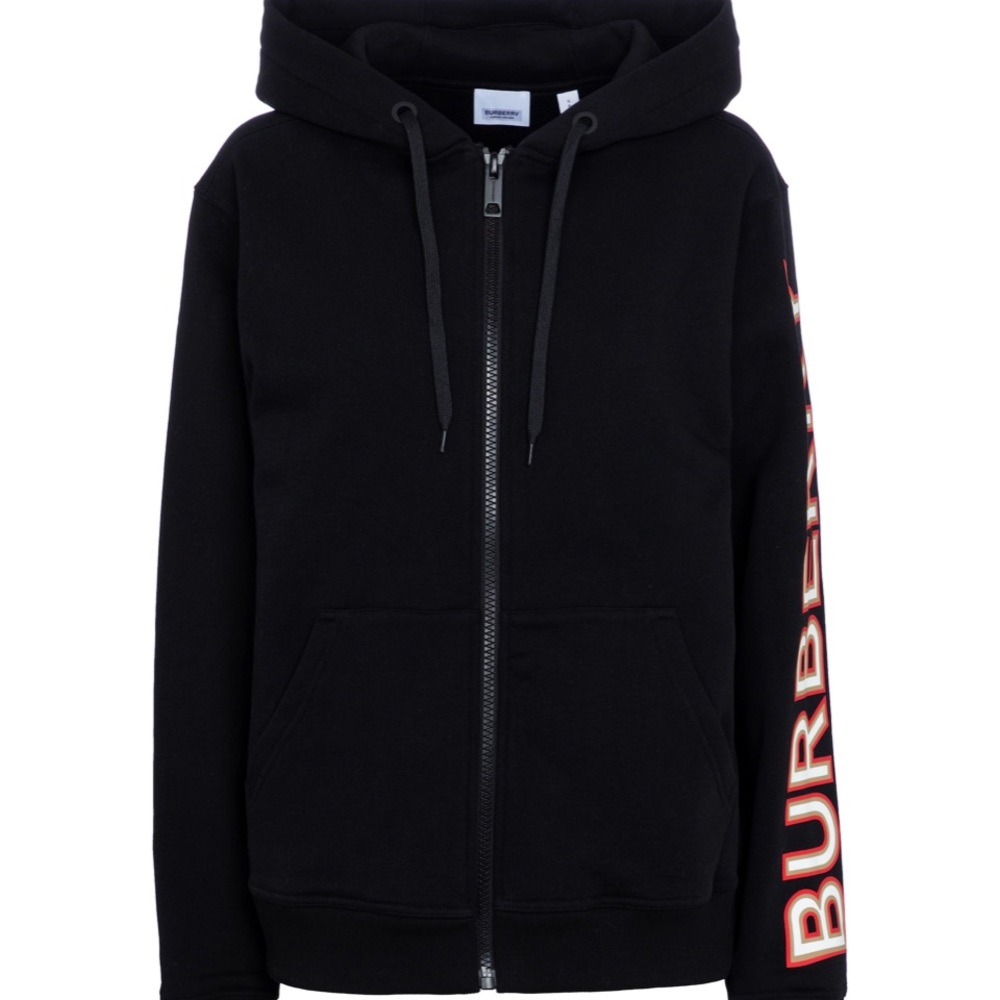 Burberry Branded Logo Zip Hoodie S